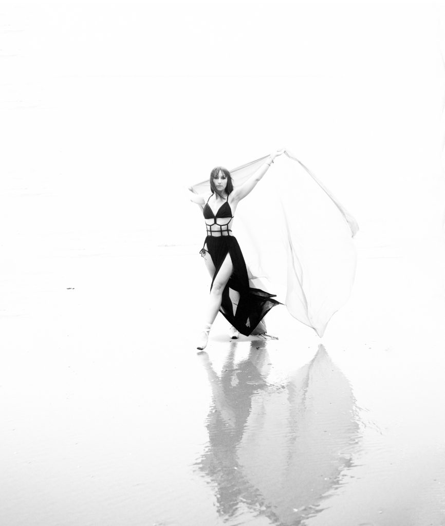 Plage d'Equihen séance avec voile